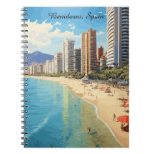 Retro Vintage Benidorm Spain Travel Mediterranean