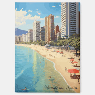 Retro Vintage Benidorm Spanien Reise Mittelmeer Magnet