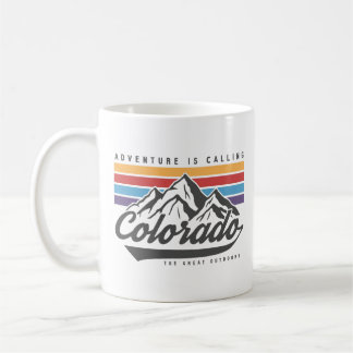 Retro Vintage Berge Wandern im Colorado Kaffeetasse