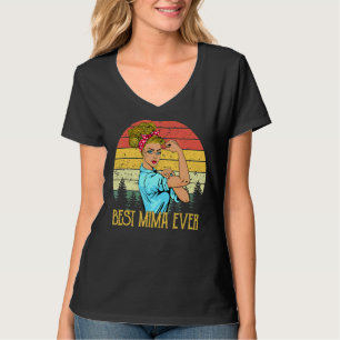 Retro Vintage Beste Mima Aller Zeiten Stolz Oma Le T-Shirt