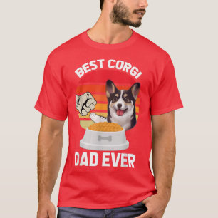 Retro Vintage Bester Corgi-Vater Hund Papa Besitze T-Shirt