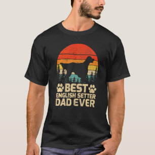 Retro Vintage Bester English Setter Dad Aller Väte T-Shirt