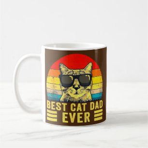 Retro Vintage Bester Katzenpapa Ever Bump Fit Vate Kaffeetasse