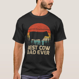 Retro Vintage Bester Kuh-Vater Aller Zeiten Vatert T-Shirt