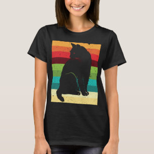 Retro Vintage beunruhigte 70er Katze T-Shirt