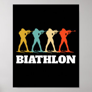 Retro Vintage Biathlon Biathlet  Poster