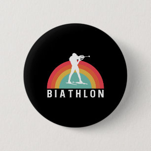 Retro Vintage Biathlon Skifahren Schießsport Biath Button