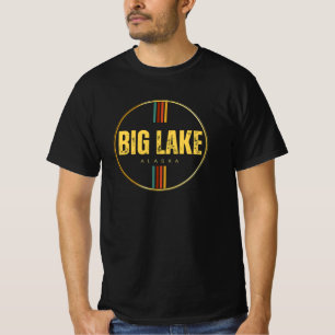 Retro Vintage Big Lake Alaska State 70er Groovy AK T-Shirt
