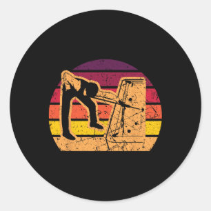 Retro-Vintage-Billardspiel 8 Ll Pool Player Tour Runder Aufkleber