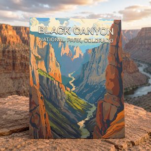 Retro Vintage Black Canyon National Park Colorado Postkarte