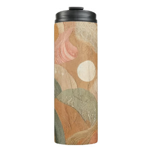 Retro Vintage Bohemian Erdiges Abstraktes Design Thermosbecher