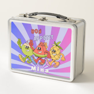 Retro Vintage Bon Appétit Fruit Trio dances 2026 Metall Brotdose