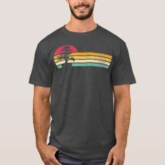 Retro Vintage Bonsai Tree Silhouette gestört T-Shirt