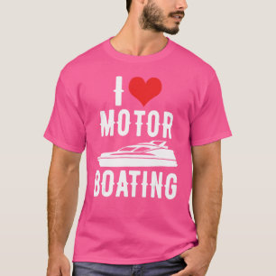 Retro Vintage Boot Ich liebe Motorbootfahren Boo T-Shirt