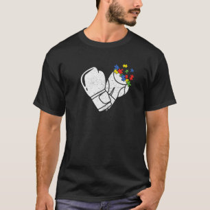 Retro Vintage Boxsport Herz Autismus-Bewusstsein S T-Shirt