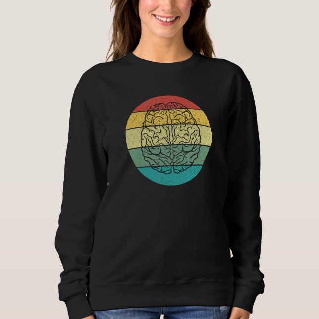 Retro Vintage Brain Neuroscience Sweatshirt (Vorderseite)