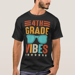 Retro Vintage Brille 4. Klasse Vibes Back to Scho T-Shirt