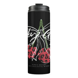 Retro Vintage Cherry Quote Typography  Thermosbecher