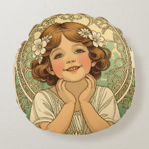 retro Vintage Child With Flowers