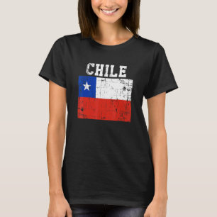 Retro Vintage Chile Flag chilenische Roots T-Shirt