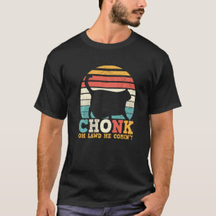 Retro Vintage Chonk Katzenwaage Kitten Fette Dicke T-Shirt