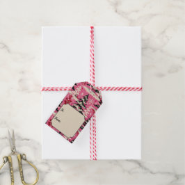 Retro Vintage Christmas: 1950's Pink Xmas Geschenkanhänger