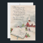 Retro Vintage Christmas Church Bible Verse Feiertagskarte<br><div class="desc">Retro Vintage Weihnachtskirche Bibel Verse Holiday Card.</div>