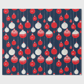 Retro Vintage Christmas Illustration Muster Geschenkpapier