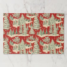 Retro Vintage Christmas Landscape