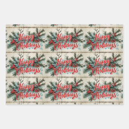 Retro Vintage Christmas: Mid Century Yuletide 2 Geschenkpapier Set