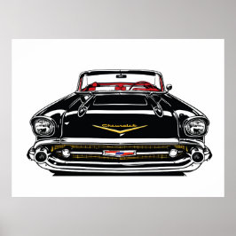 Retro Vintage Classic Car Front Pop Art Poster