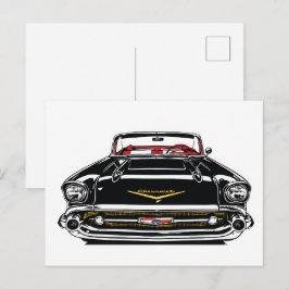 Retro Vintage Classic Car Front Pop Art Postkarte