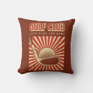 Retro Vintage Classic Grunge Golf Putt Kissen