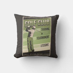 Retro Vintage Classic Grunge Golfschwung Kissen