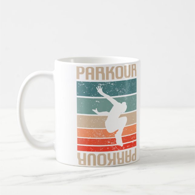 Retro Vintage Classic Parkour Traceur Kaffeetasse (Links)