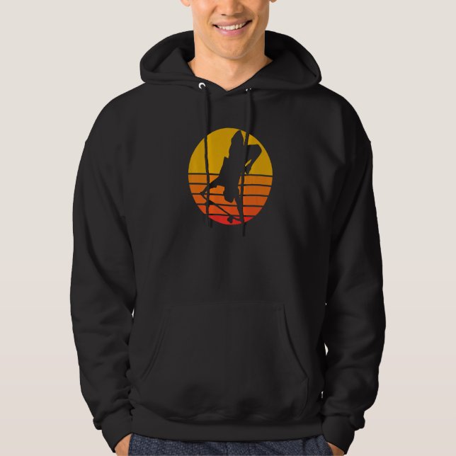 Retro Vintage Classic Skateboarder Hand Stand Boar Hoodie (Vorderseite)