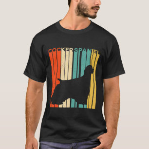 Retro Vintage Cocker Spaniel Silhouette Hund Hund T-Shirt