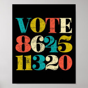 Retro Vintage Color Wähle 8645 11320 Anti Trump Wä Poster