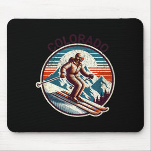 Retro Vintage Colorado Skigebiet Wintersport Skifa Mousepad