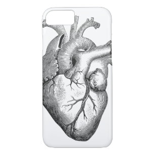 Retro Vintage coole anatomische Herz-Skizze Case-Mate iPhone Hülle