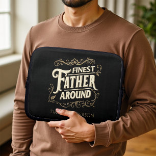 Retro Vintage Coole Elegante Typografie Vatertag Laptopschutzhülle