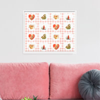 Retro Vintage Coquette Babytier Gingham