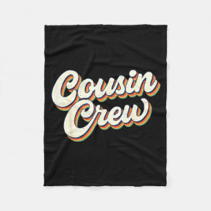 Retro Vintage Cousin Crew Familie Passende Lustige Fleecedecke