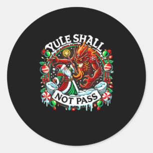 Retro Vintage Creepmas Yule soll nicht P Zauberer Runder Aufkleber
