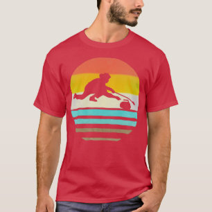 Retro Vintage Curling Wintersport Spieler Trainer T-Shirt