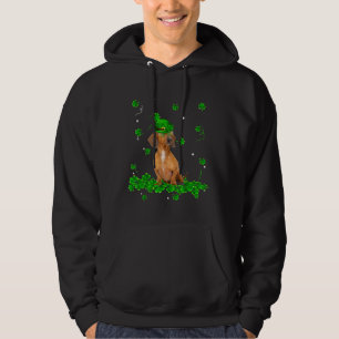 Retro Vintage Dackel St Patrick S Day Clover Hoodie