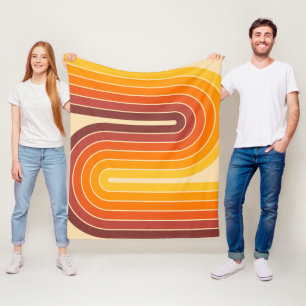 Retro-Vintage-Design im geometrischen Stil der 70e Fleecedecke