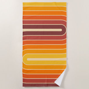 Retro-Vintage-Design im geometrischen Stil der 70e Strandtuch