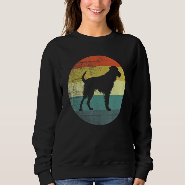 Retro Vintage Design Irish Wolfhound Dog Sweatshirt (Vorderseite)