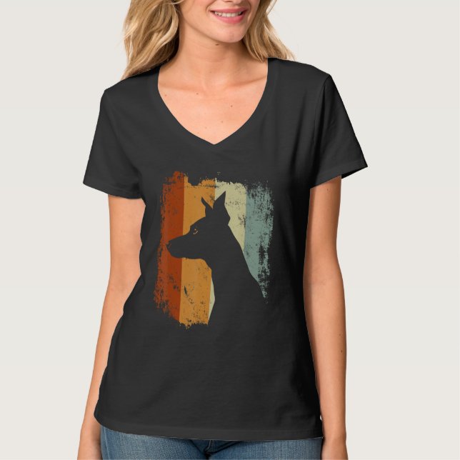 Retro Vintage Design Italian Greyhound Dog T-Shirt (Vorderseite)